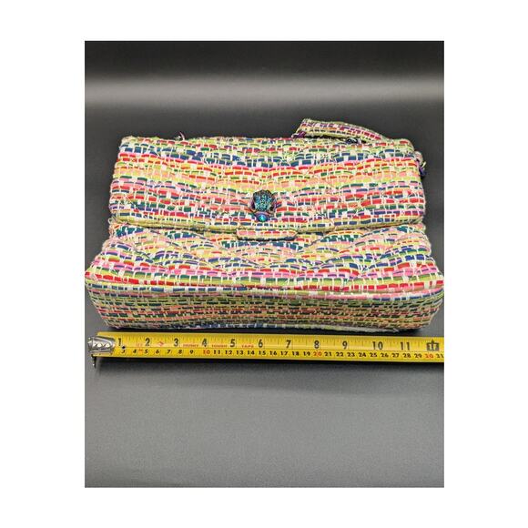 Kurt Geiger London Large Tweed Kensington Woven Purse - Picture 9 of 14